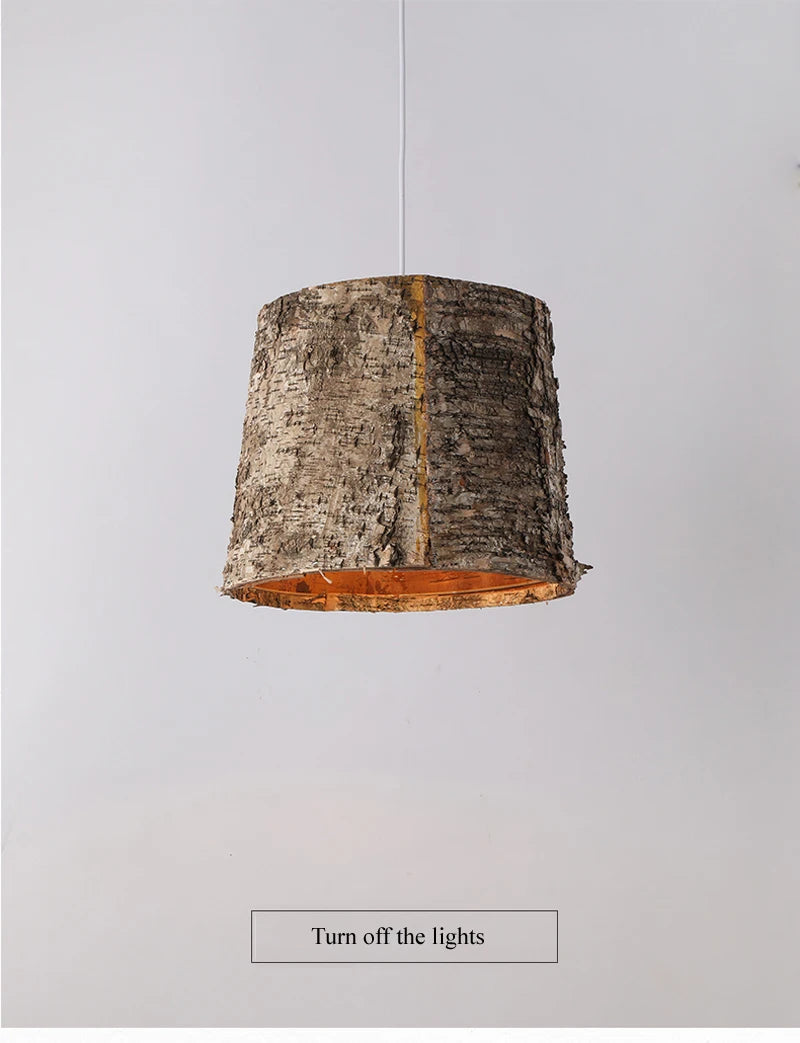 Home Farmhouse Country Bark Hanging Light