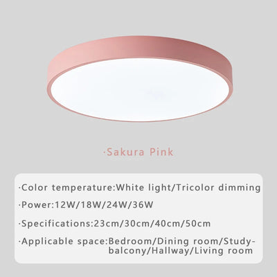 Macaron LED Nordic ceiling light