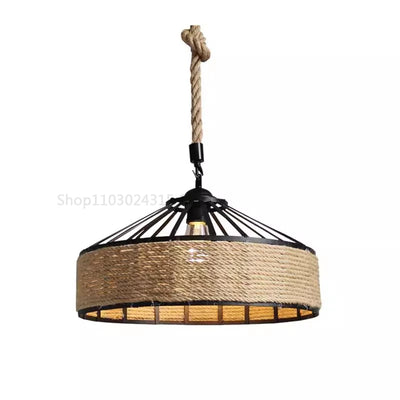 Classical Hemp Rope Pendant Hanging Lamp